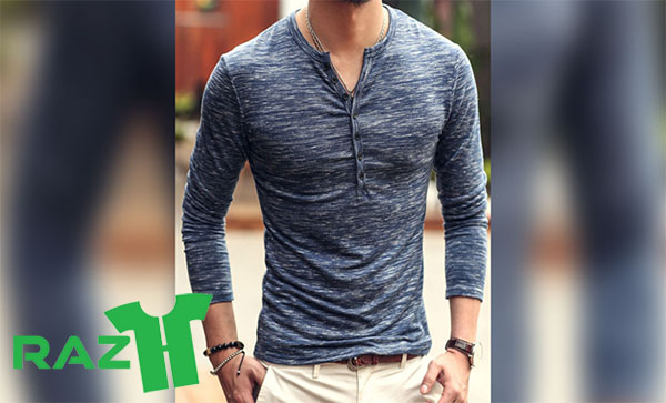تولیدی انواع تی شرت مردانه آستین بلند با تعیین جنس پارچه و طراحی و دوخت با قیمت مناسب